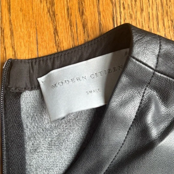 Modern Citizen Black Faux Leather Dress - Picture 2 of 4